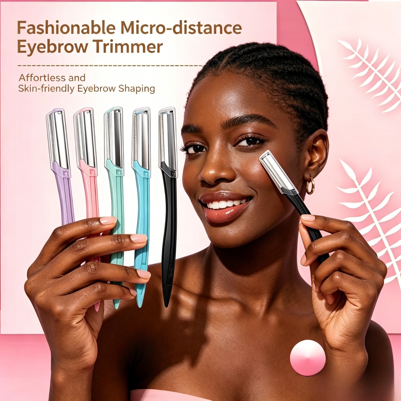 5PCS/Set Professional Eyebrow Trimmer Razor - Micro-Guard Safety Blade Facial Hair Remover Shaver for Women - Painless Eye Brow Shaping Tool