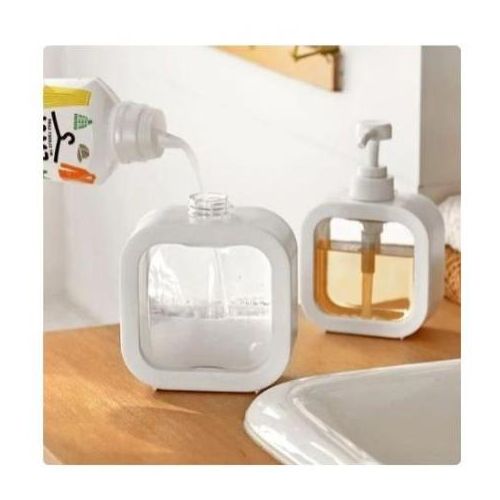 300ml Apothecary Dispenser Bottle - Refillable Pump for Shampoo, Lotion, Soap - Modern Bathroom & Kitchen Accessory