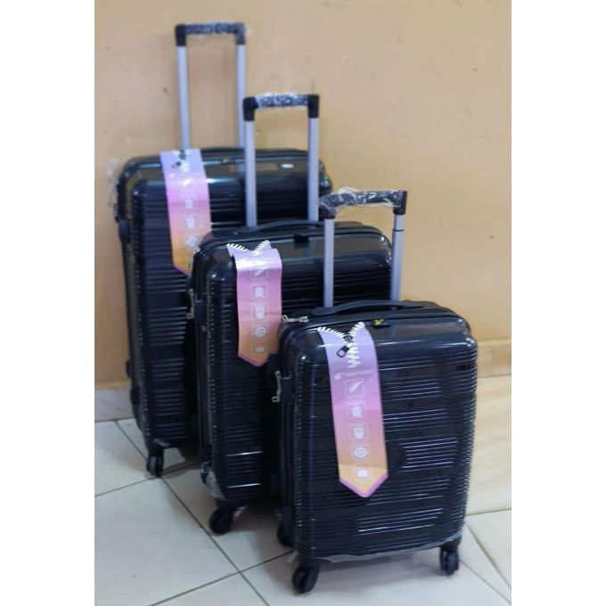 SUITCASE PEACH Fashion 3 IN 1 Unbreakable Luxurious Rubber Suitcase Briefcase Travel Bag Travel in style with this fashion-forward 3-in-1 luggage set. Crafted from unbreakable rubber