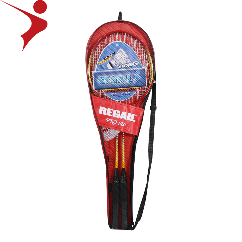 Regail 826 Badminton Racket Set with Shuttlecock – Lightweight Durable Training Racket for Beginners & Recreational Play, Wholesale Sport Racket Set for Indoor & Outdoor Games