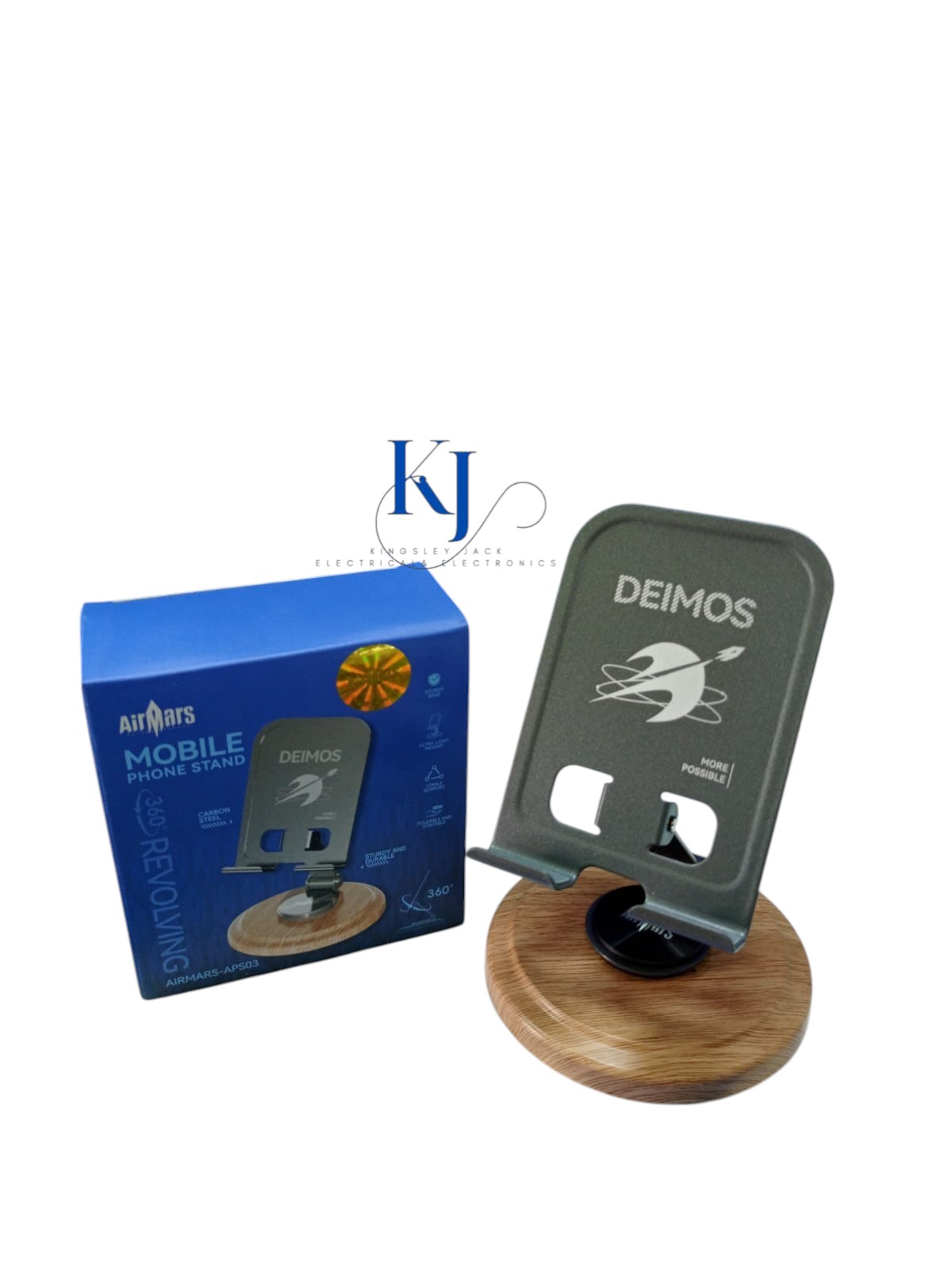 AIRMARS APS03 360° ROTATING MOBILE PHONE STAND – FOLDABLE DESK HOLDER FOR SMARTPHONES & TABLETS