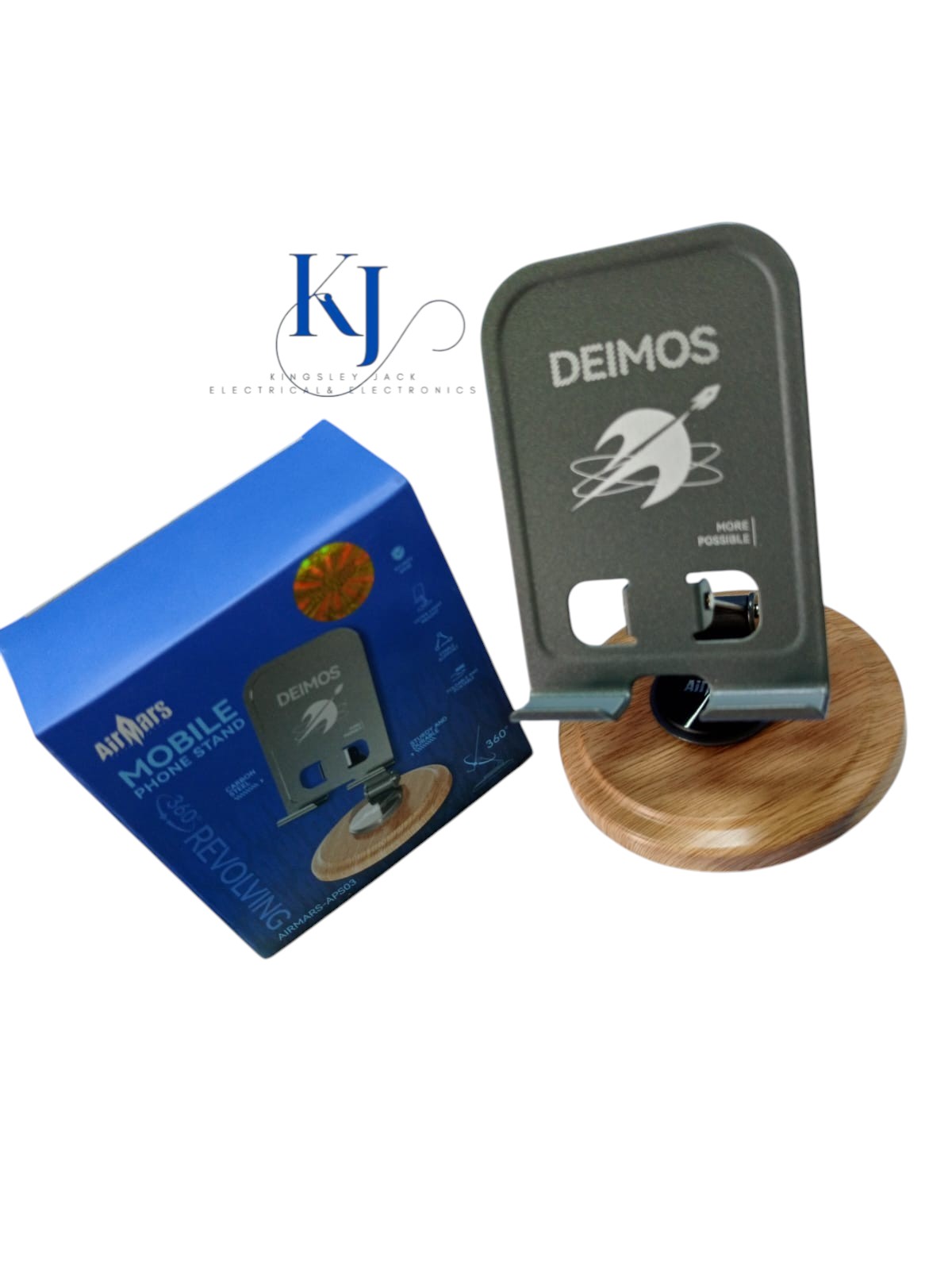 AIRMARS APS03 360° ROTATING MOBILE PHONE STAND – FOLDABLE DESK HOLDER FOR SMARTPHONES & TABLETS