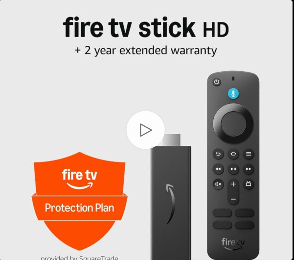 Amazon Fire TV Stick HD, free and live TV, Alexa Voice Remote, smart home controls, HD streaming