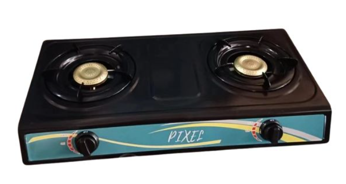Pixel Two Burner Desktop Gas Stove – Black