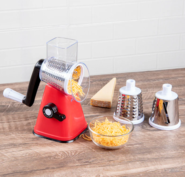 3-in-1 Manual Cheese Grater and Vegetable Slicer, Grinder