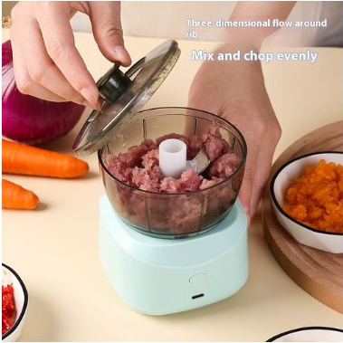 Portable Mini Electric Garlic and onion Chopper & Food Processor - USB Rechargeable