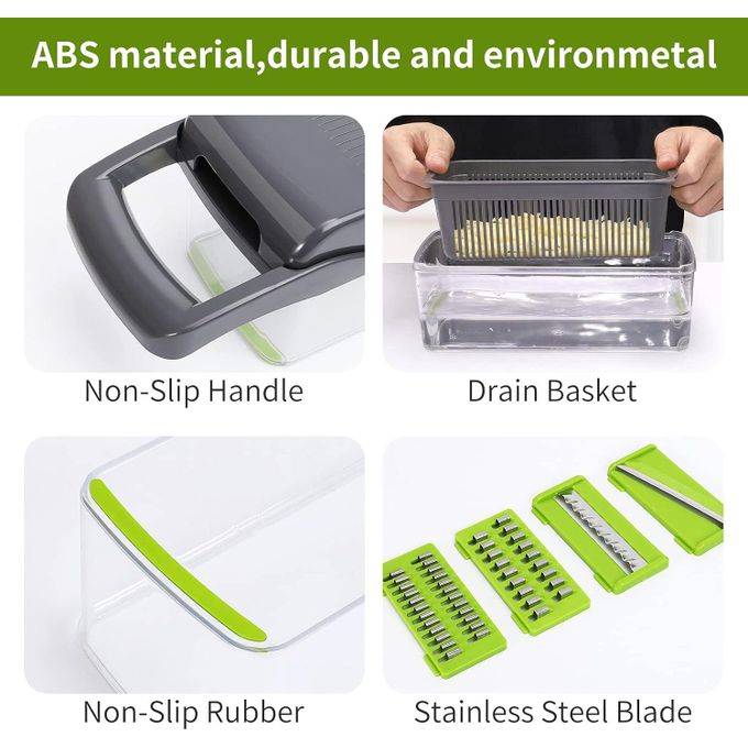 CYFAZA Vegetable Chopper Mandoline Slicer Cutter Multifunctional 13-in-1 Food Choppers Onion Chopper