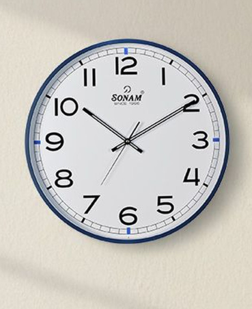 SONAM Round Office Wall clock - White