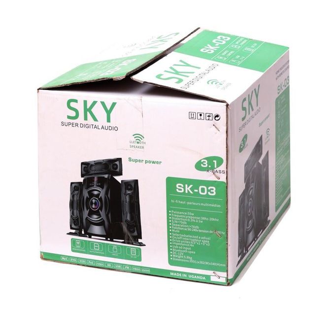 Sky 3.1 Bluetooth Home Speaker Woofer System, Wholesale - Black
