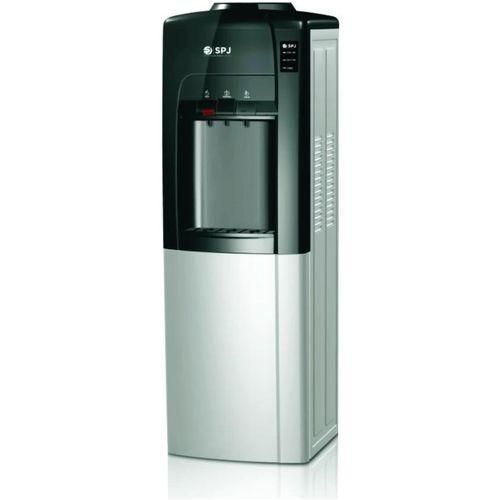 SPJ Hot And Cold Water Dispenser 3taps With A Refrigerator - Black & Silver