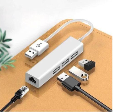 3 Port USB HUB 2.0 Lan Network Card USB To Ethernet Adapter