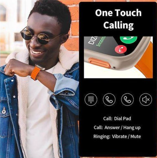 TiLECC Uitra 8 Smart Watch Dual Band 2-in-1 With Bluetooth Headset
