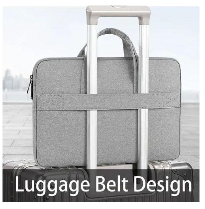 Generic 15.6 Inch Waterproof Laptop Bag - Shockproof Slim Briefcase with Handle & Trolley Strap.