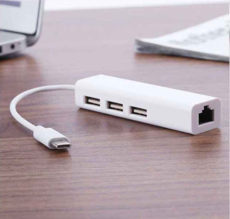 3 Port USB HUB 2.0 Lan Network Card USB To Ethernet Adapter