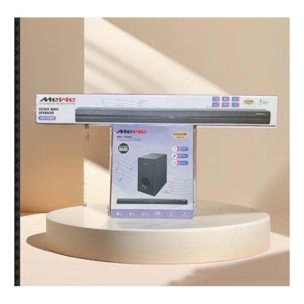 Mewe MW -1102BT 10000W PMPO Echo Wall Bluetooth  Sound  Bar Speaker System  With Subwoofer -Extra Bass.