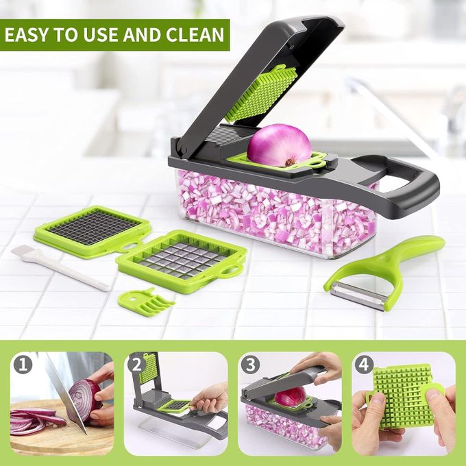 CYFAZA Vegetable Chopper Mandoline Slicer Cutter Multifunctional 13-in-1 Food Choppers Onion Chopper
