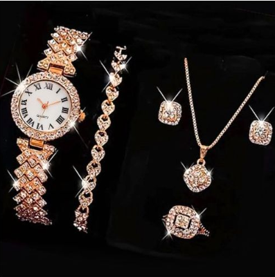 Elegant  unique Ladies Wristwatch Set - Rose Gold