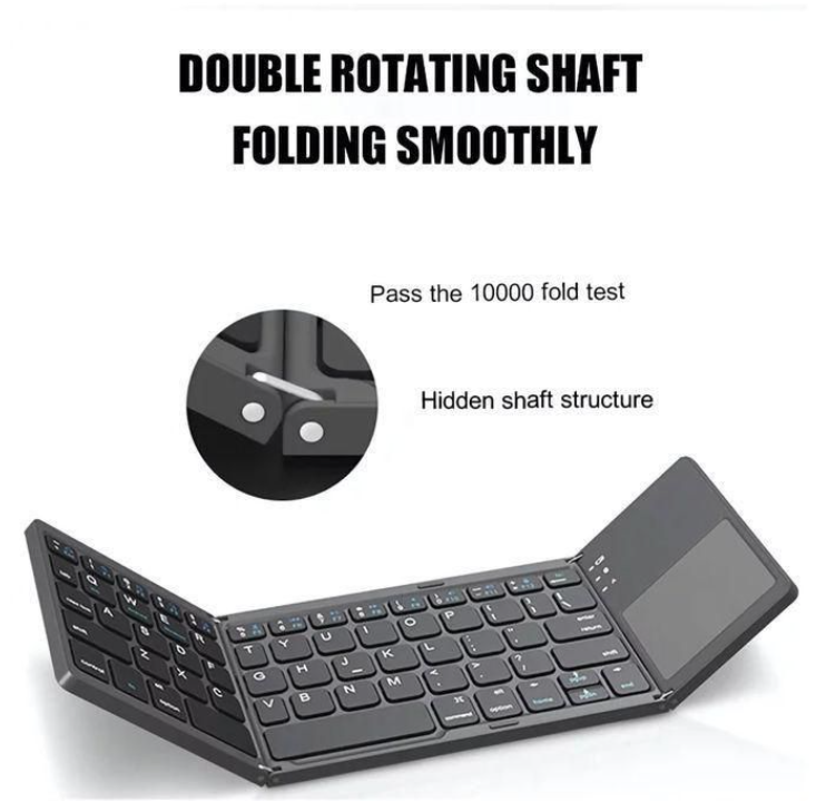 Mini foldable keyboard Touchpad Bluetooth-compatible 3.0 Foldable Wireless Keypad for Windows,Android,ios,Tablets,Phone,Smart TVs