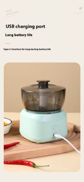 Portable Mini Electric Garlic and onion Chopper & Food Processor - USB Rechargeable