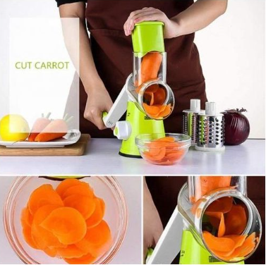 3-in-1 Manual Cheese Grater and Vegetable Slicer, Grinder