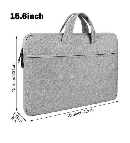 Generic 15.6 Inch Waterproof Laptop Bag - Shockproof Slim Briefcase with Handle & Trolley Strap.