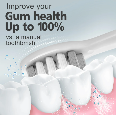 Follicular USB Rechargeable Electric Toothbrush Five-speed with 3 Brush Heads