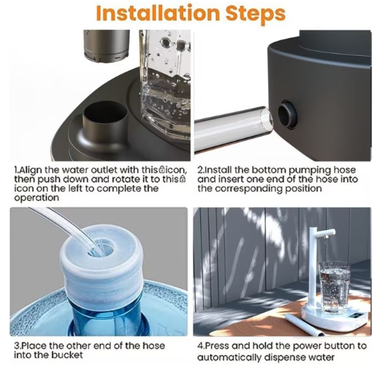 Smart Desktop Rechargeable Water Dispenser - Automatic Portable Pump