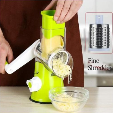 3-in-1 Manual Cheese Grater and Vegetable Slicer, Grinder