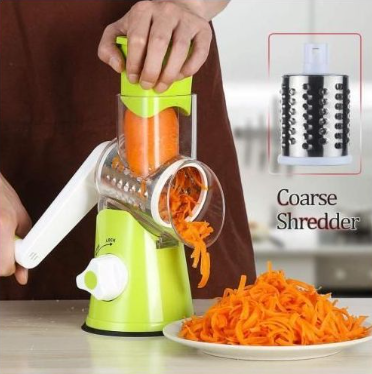 3-in-1 Manual Cheese Grater and Vegetable Slicer, Grinder