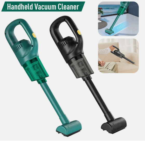 120W Cordless Handheld  Extended Flat Nozzle Rechargeable Vacuum Cleaner, designed for quick cleaning tasks in both cars and homes.