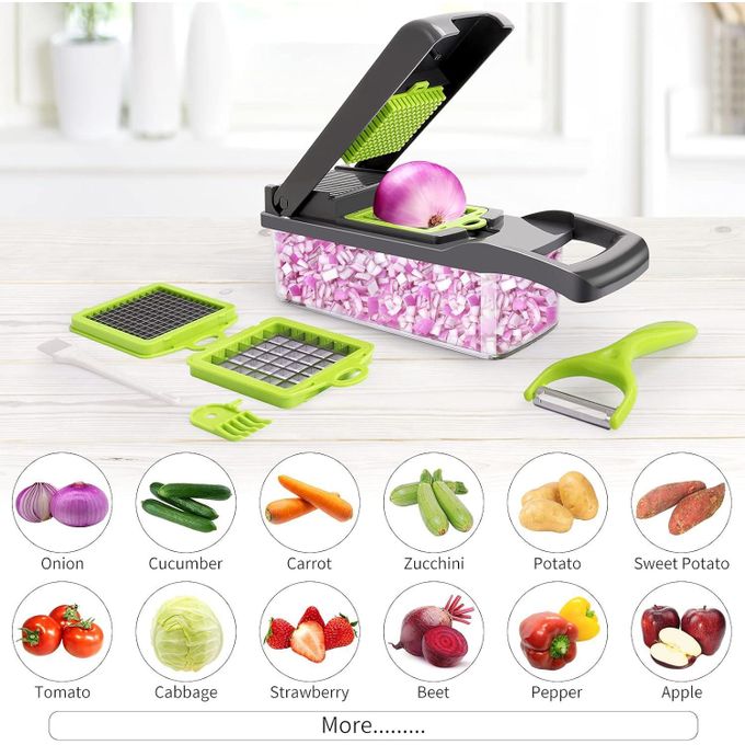 CYFAZA Vegetable Chopper Mandoline Slicer Cutter Multifunctional 13-in-1 Food Choppers Onion Chopper