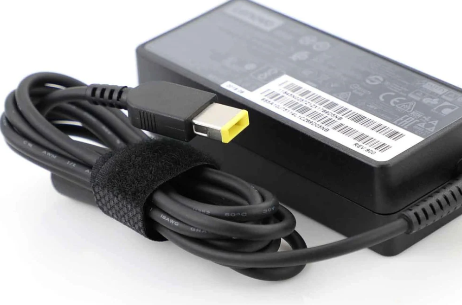 Lenovo USB yellow Genuine Laptop Charger Slim Tip AC Adapter-Black