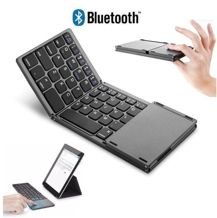 Mini foldable keyboard Touchpad Bluetooth-compatible 3.0 Foldable Wireless Keypad for Windows,Android,ios,Tablets,Phone,Smart TVs