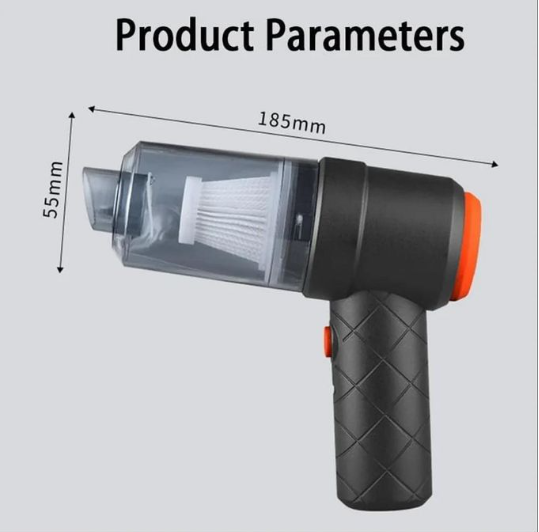 2-in-1 Portable Electronic Mini Vacuum Cleaner. It is a cordless, handheld device designed for both home and car use