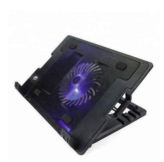 Notebook Laptop Cooling Pad with Stand - Black, Blue Light