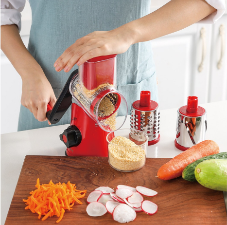 3-in-1 Manual Cheese Grater and Vegetable Slicer, Grinder