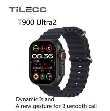 TiLECC T900 Ultra2 Smart Watch 2.19-inch High Bluetooth Call Intelligent IP67 Waterproof-White