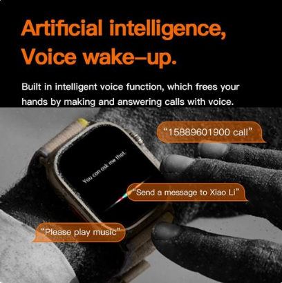 TiLECC T900 Ultra2 Smart Watch 2.19-inch High Bluetooth Call Intelligent IP67 Waterproof-White