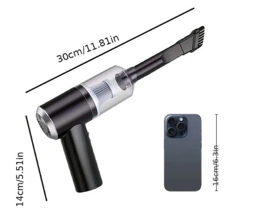 TIMBUTUS Portable Mini Car Vacuum Cleaner, Cordless Handheld Rechargeable Vacuum Cleaner 120w