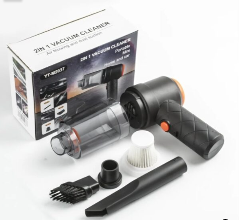 2-in-1 Portable Electronic Mini Vacuum Cleaner. It is a cordless, handheld device designed for both home and car use