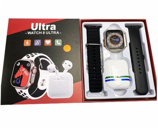TiLECC Uitra 8 Smart Watch Dual Band 2-in-1 With Bluetooth Headset