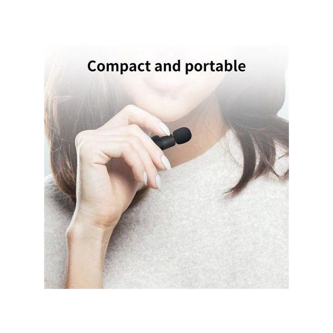 9 Professional Microphone Wireless Lavalier Microphone for Android Type C iPhone Live Game Recording Interview Vlog