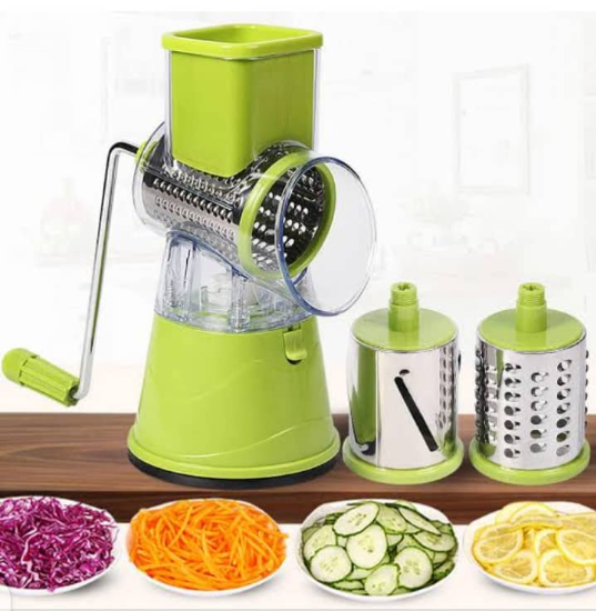 3-in-1 Manual Cheese Grater and Vegetable Slicer, Grinder