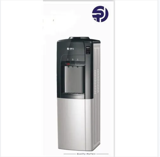 SPJ Hot And Cold Water Dispenser 3taps With A Refrigerator - Black & Silver