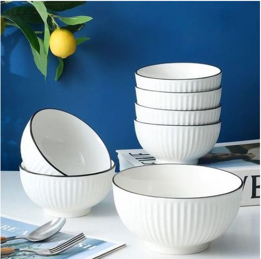 Sundabest Set Of 5 Concise Ceramic Bowls -9643