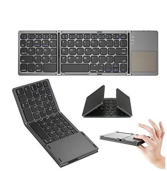 Mini foldable keyboard Touchpad Bluetooth-compatible 3.0 Foldable Wireless Keypad for Windows,Android,ios,Tablets,Phone,Smart TVs