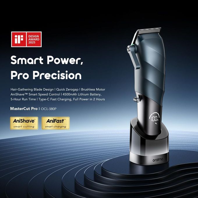 Oraimo MasterCut Pro Hair Clipper Super Powerful Motor Self-Adjusting Zero Gap 365-day Warranty