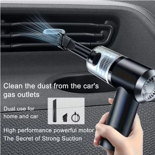 TIMBUTUS Portable Mini Car Vacuum Cleaner, Cordless Handheld Rechargeable Vacuum Cleaner 120w
