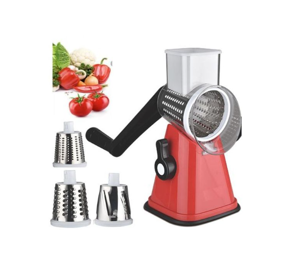 3-in-1 Manual Cheese Grater and Vegetable Slicer, Grinder