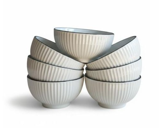 Sundabest Set Of 5 Concise Ceramic Bowls -9643